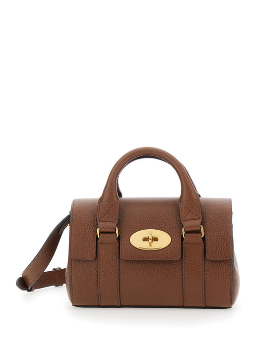 Mulberry Top Handle Bag — Brown Calf Leather