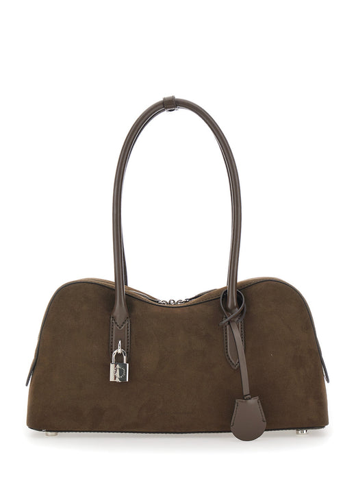 Stella Mccartney Padlock Shoulder Bag — Brown True Hemp