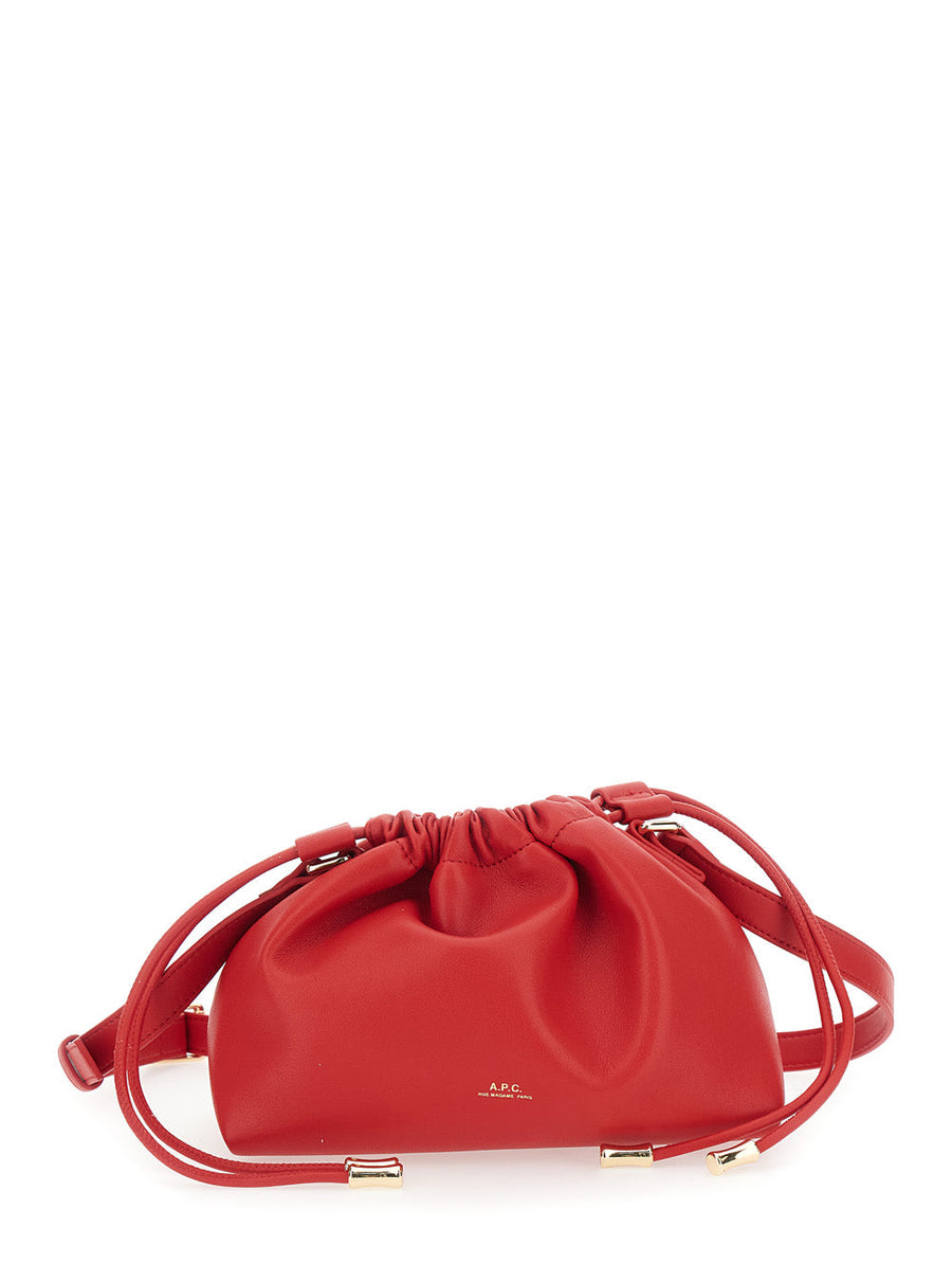 A.p.c. Ninon Mini Crossbody Bag — Red Polyurethane