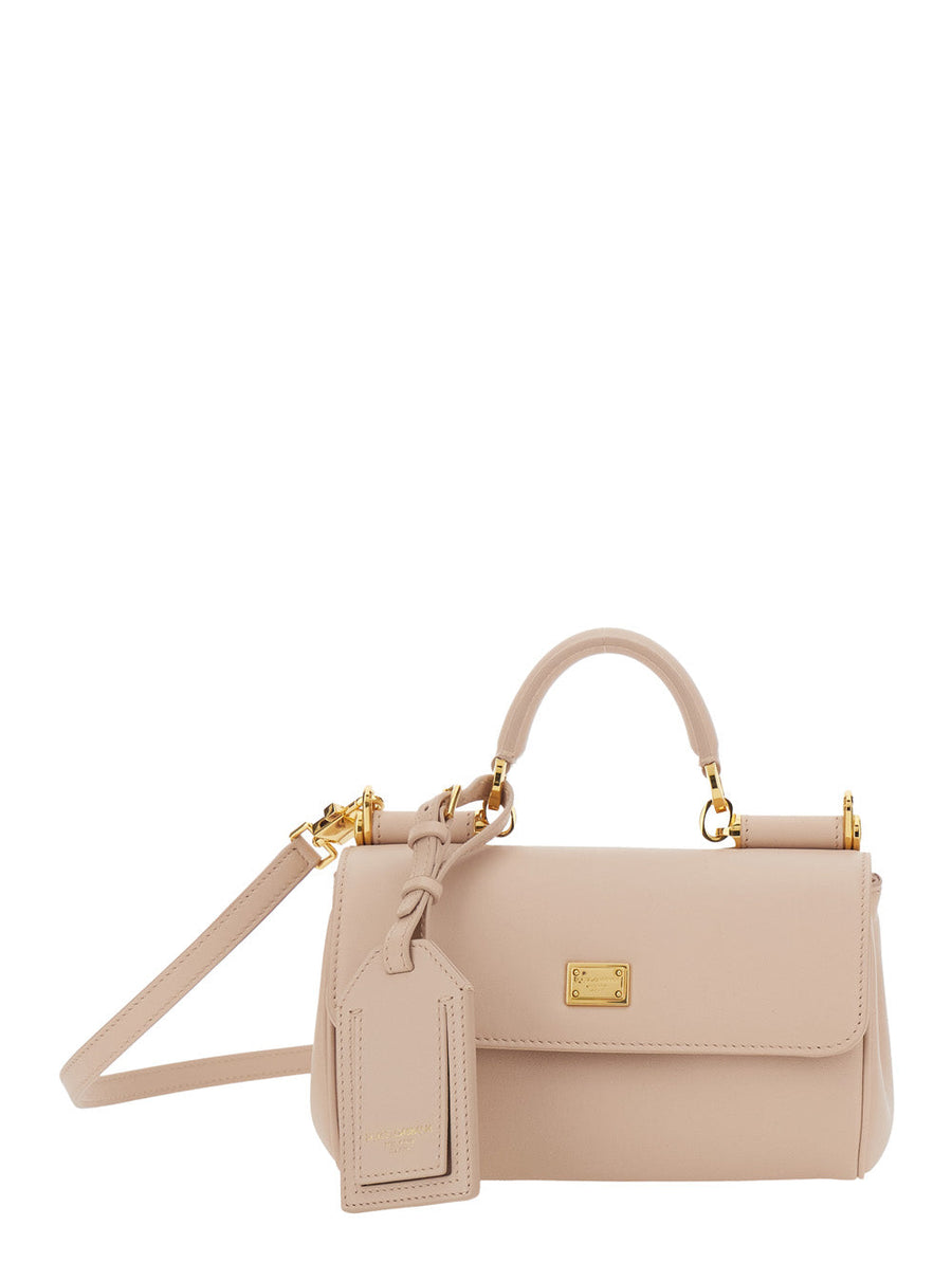 Dolce & Gabbana My Sicily Crossbody Bag — Pink Cotton