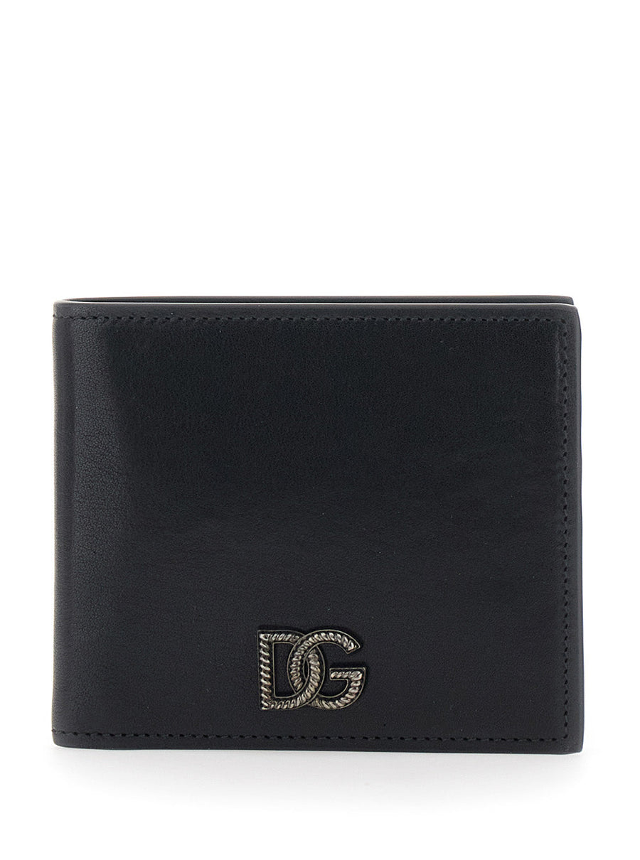 Dolce & Gabbana Bi-Fold Calf Leather Wallet — Black