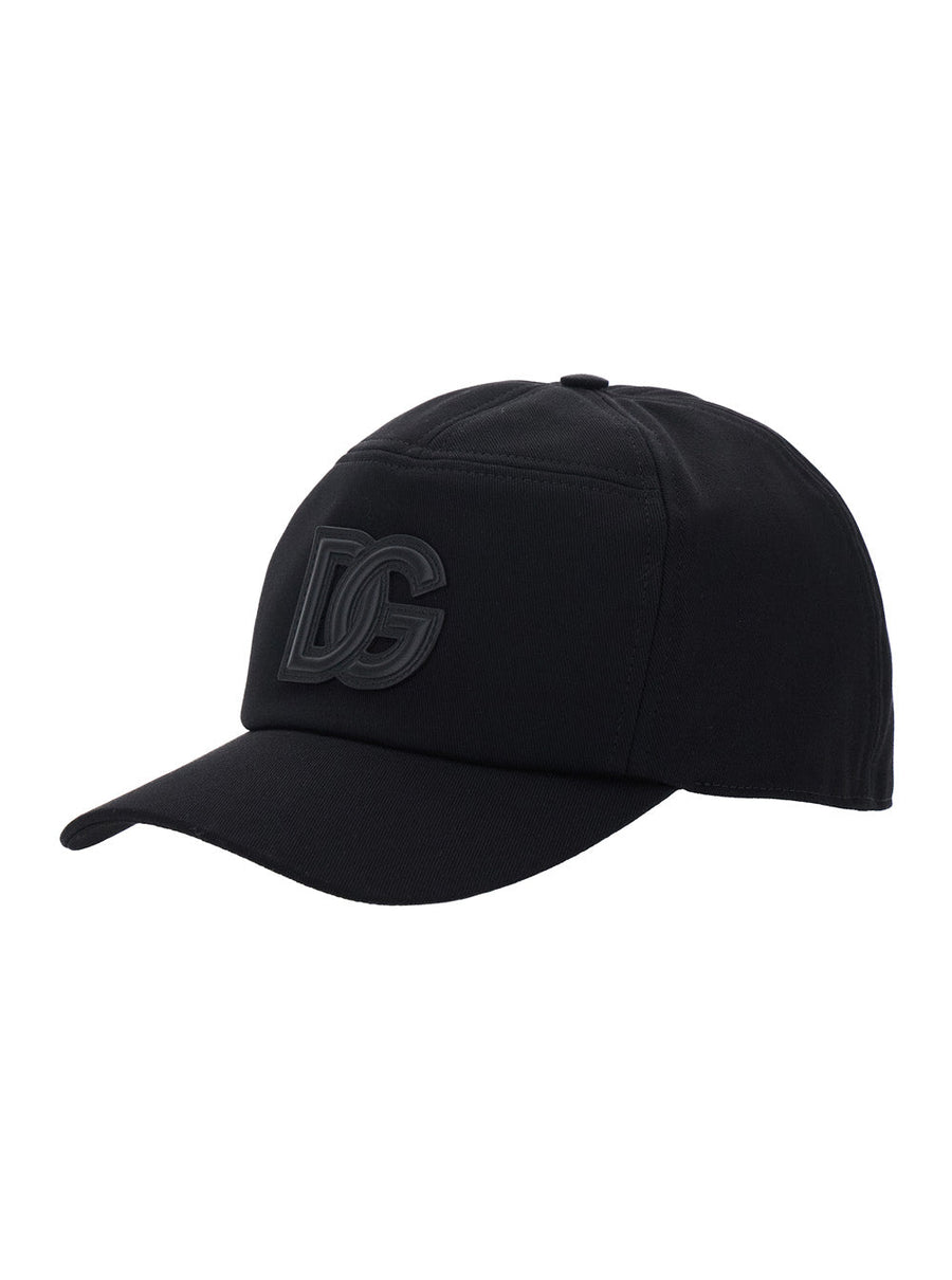Dolce & Gabbana Gh931z Logo-Embroidered Viscose Baseball Cap — Black Caps