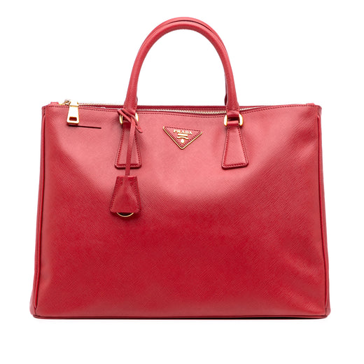 Large Saffiano Lux Galleria Double Zip Satchel - Image 1