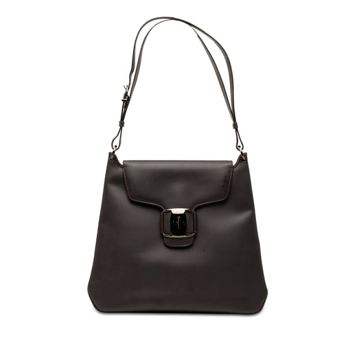 Leather Vara Bow Buckle Shoulder Bag - Image 1