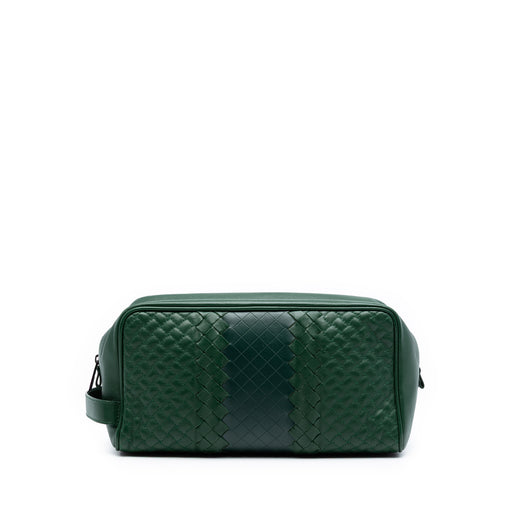 Bicolor Nappa Intrecciato Pouch - Image 1