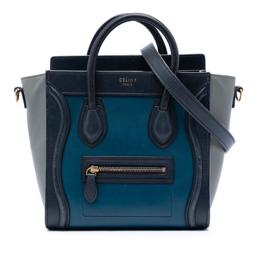 Nano Tricolor Leather Luggage Tote - Image 1