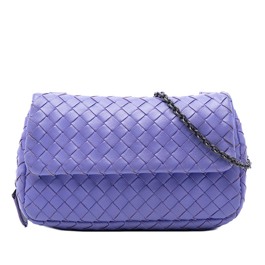 Mini Nappa Intrecciato Expandable Chain Flap Crossbody - Image 1