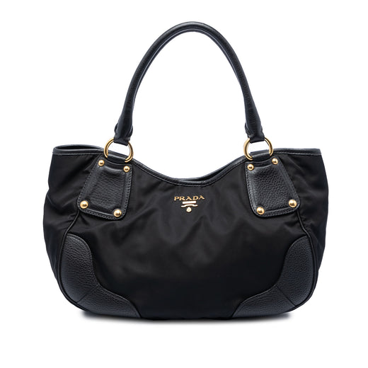 Vitello Daino Trimmed Tessuto Handbag - Image 1