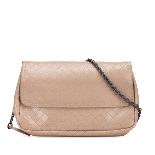 Small Leather Intrecciomirage Chain Crossbody - Image 1