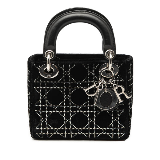 Mini Velvet Cannage Strass Embellished Lady Dior - Image 1