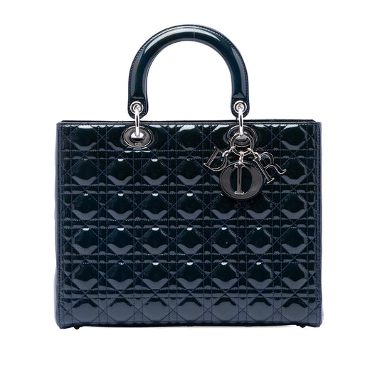 Large Patent Cannage Lady Dior - Image 1