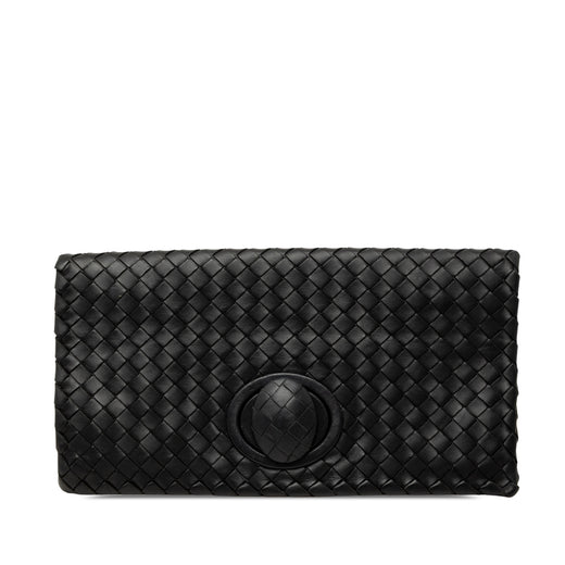 Nappa Intrecciato Turn Lock Clutch - Image 1