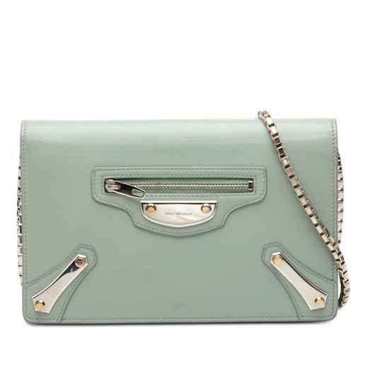 Calfskin Metal Plate City Wallet on Chain - Image 1