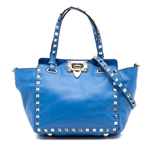 Mini Leather Rockstud Trapeze Satchel - Image 1
