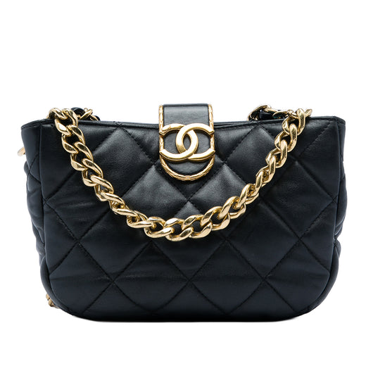 CC Quilted Lambskin Chain Hobo Bag - Image 1