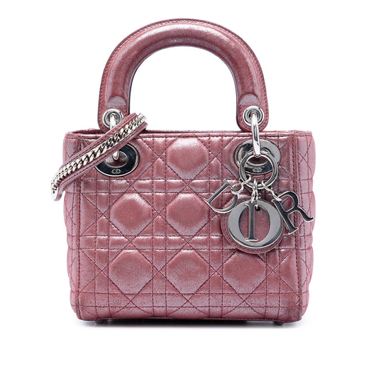 Mini Iridescent Lambskin Cannage Lady Dior - Image 1