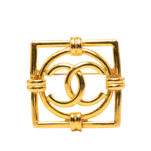 CC Gold Plated Square Brooch - Image 1