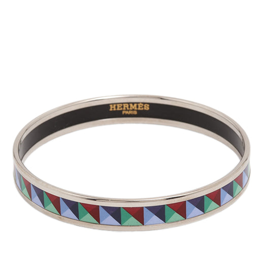 Narrow Enamel Clous de Trompe Bangle 65 - Image 1