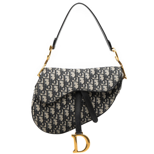 Oblique Canvas Saddle Bag - Image 1