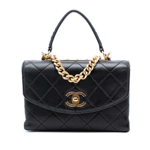 Small Quilted Lambskin Trendy Spirit Top Handle Bag - Image 1
