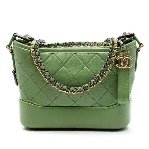 Small Quilted Aged Calfskin Gabrielle Hobo - Image 1