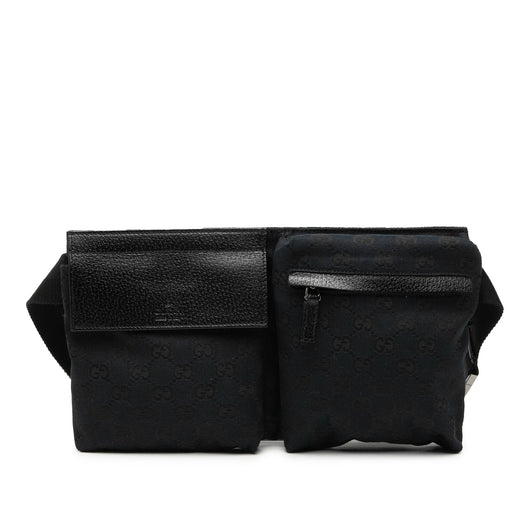 GG Canvas Double Pocket Belt Bag - Image 1