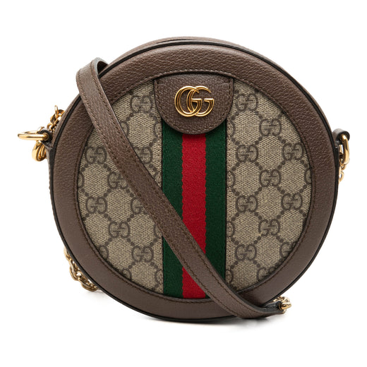 Mini GG Supreme Web Ophidia Round Crossbody - Image 1