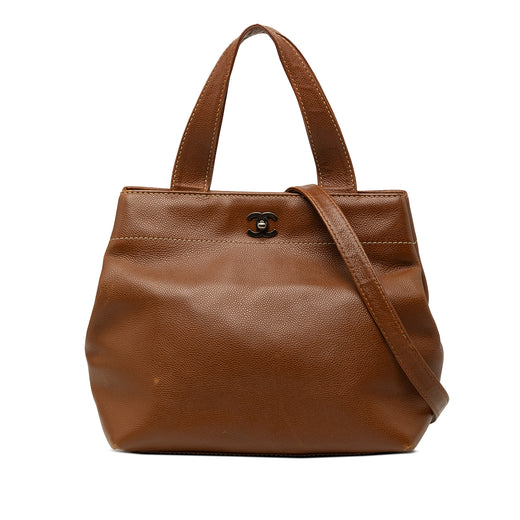 CC Caviar Turnlock Tote - Image 1