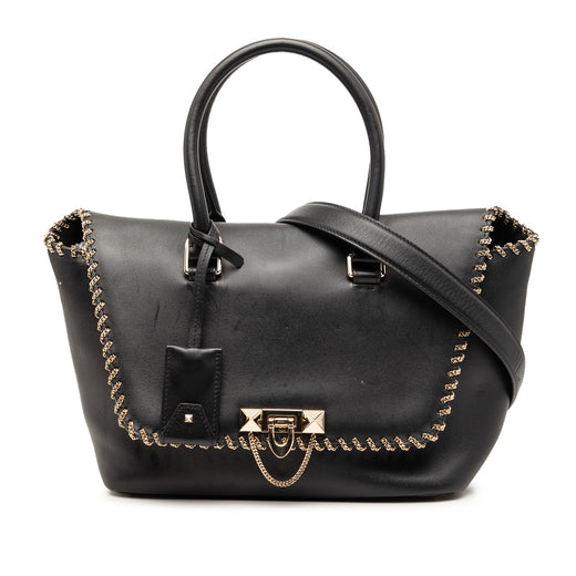 Leather Demilune Whipstitch Satchel - Image 1