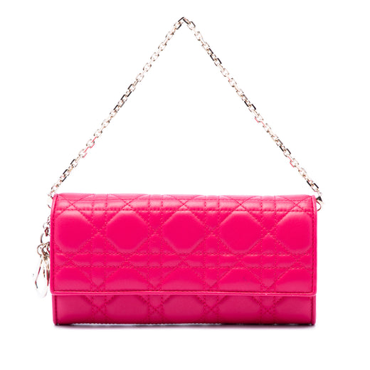 Lambskin Cannage Lady Dior Wallet On Chain - Image 1