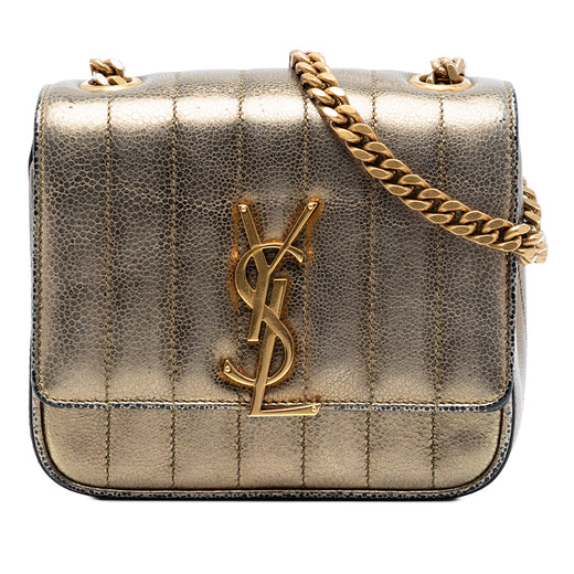 Small Metallic Grain De Poudre Monogram Vicky Chain Bag - Image 1
