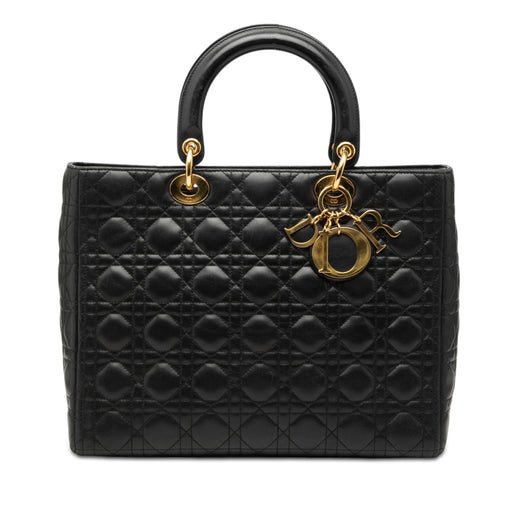 Large Lambskin Cannage Lady Dior - Image 1