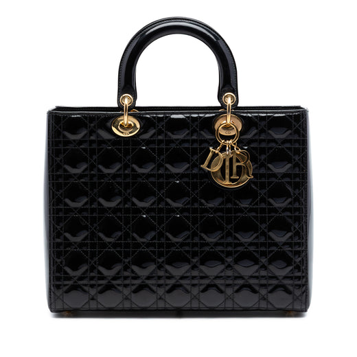 Large Patent Cannage Lady Dior - Image 1