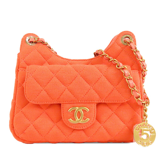 Small Quilted Jersey Wavy CC Hobo - Image 1