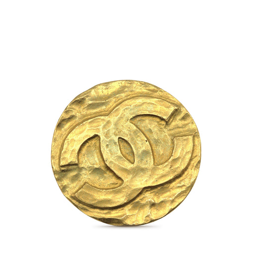 CC Gold Plated Medallion Brooch - Image 1