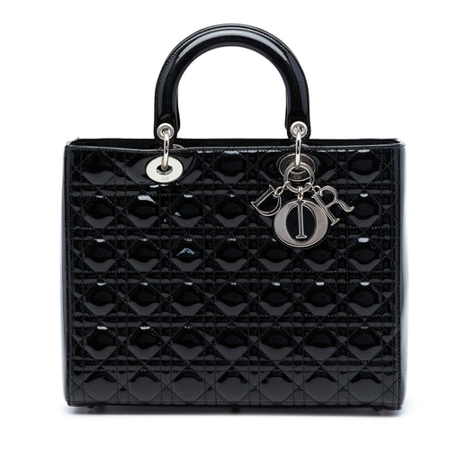 Large Patent Cannage Lady Dior - Image 1