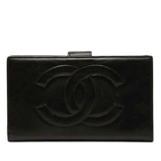 CC Lambskin Bifold Long Wallet - Image 1