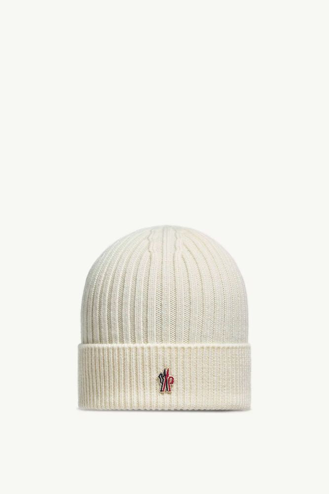 Moncler K20973b0000704761 Beanie — Cream Wool Blend Beanies