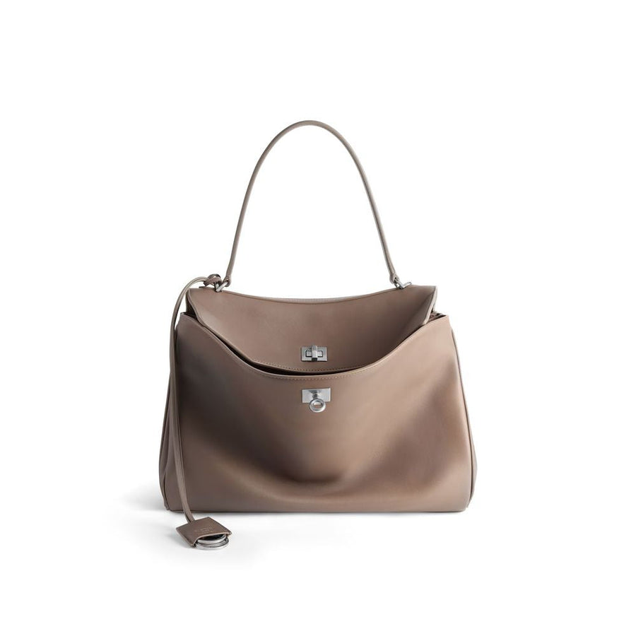 Balenciaga H25 Shoulder Bag — Taupe Leather