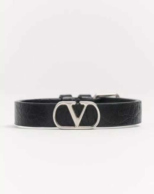 Valentino Garavani Bracelet — Black Leather Bracelets