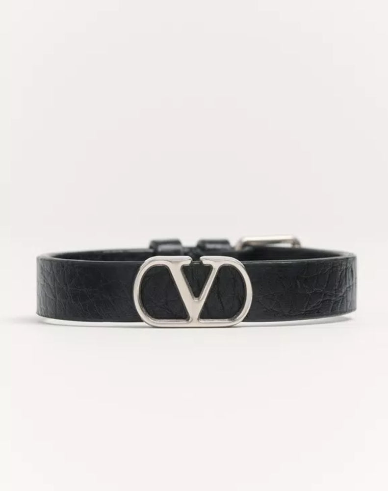 Valentino Garavani Bracelet — Black Leather Bracelets