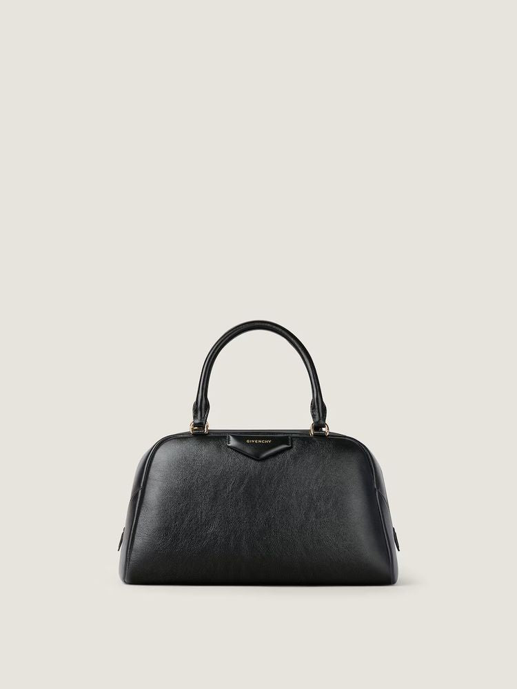 Givenchy Structured Leather Top Handle Bag — Black