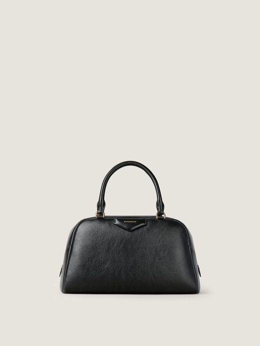 Givenchy Structured Leather Top Handle Bag — Black
