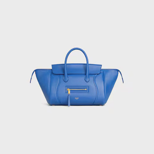 Celine E26 Shoulder Bag — Blue Leather
