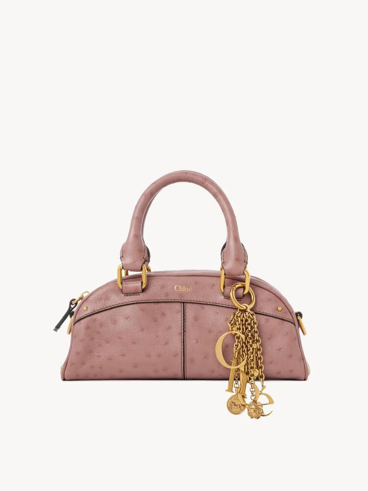 Chloé Gold-Hardware Leather Shoulder Bag — Rose