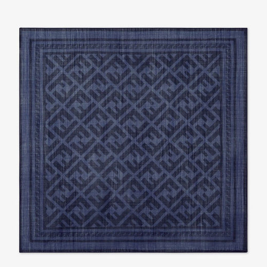 Fendi E26 Scarf — Navy Wool Blend Scarfs