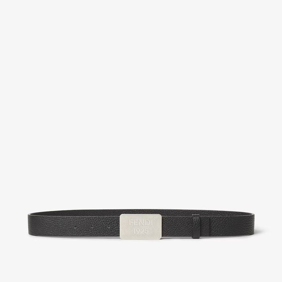 Fendi H26 Belt — Black Leather