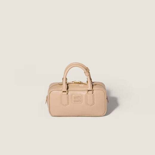 Miu Miu Top Handle Bag — Beige Leather