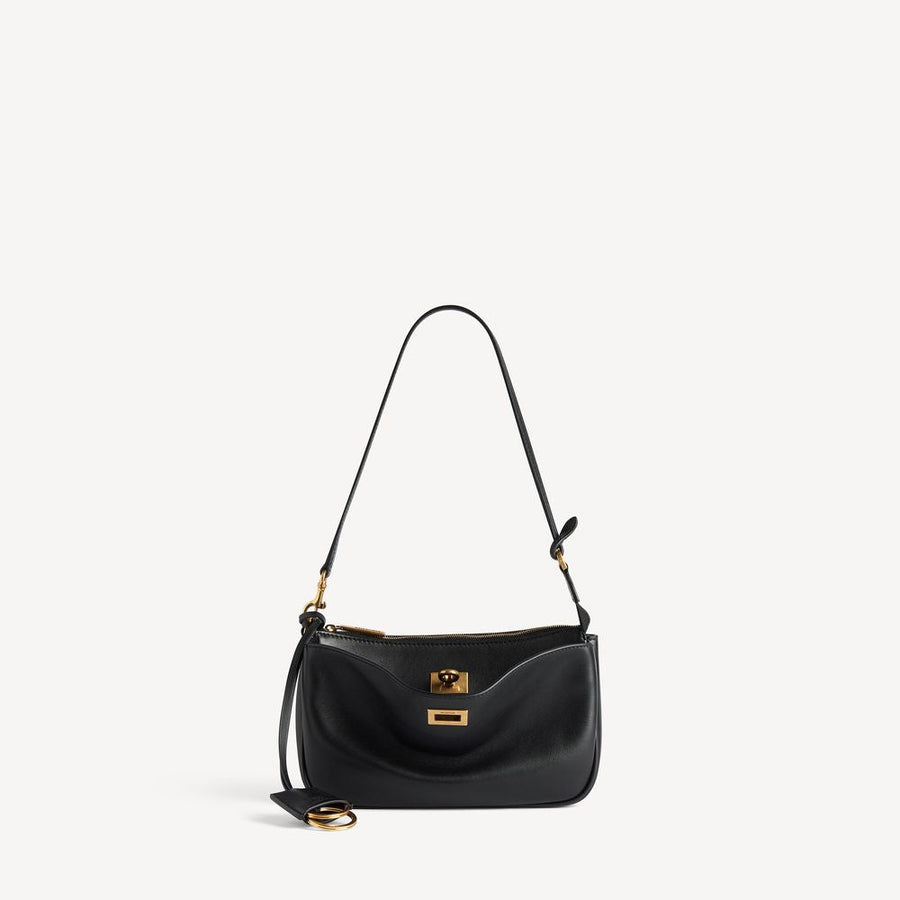 Balenciaga H26 Shoulder Bag — Black Leather