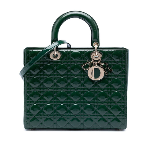 Large Patent Cannage Lady Dior - Image 1
